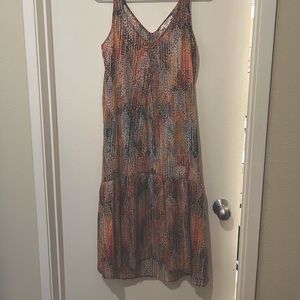 Multi-color cotton midi dress!
